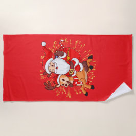 **"Playful Santa Claus Design – Fun and Festive Ch Strandlaken
