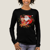**"Playful Santa Claus Design – Fun and Festive Ch Tri-Blend Shirt (Voorkant)
