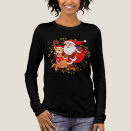 **"Playful Santa Claus Design – Fun and Festive Ch Tri-Blend Shirt
