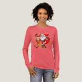 **"Playful Santa Claus Design – Fun and Festive Ch Tri-Blend Shirt (Voorkant)