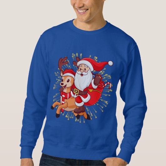 **"Playful Santa Claus Design – Fun and Festive Ch Trui (Voorkant)