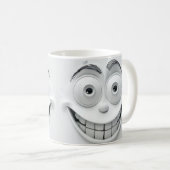 Playful Sarcastic Face 3D Mug Wrap Design Koffiemok (Voorkant rechts)
