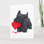 Playful Scottish Terrier Valentijn Kaart (Voorkant)
