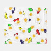 Playful Scribble Pattern Blanket Fleece Deken (Voorkant (Horizontaal))