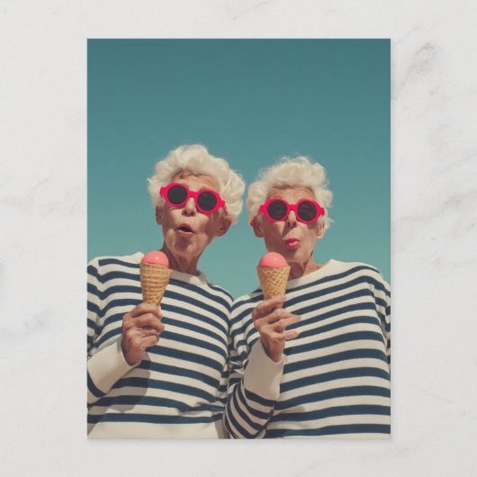 Playful Senior Summer Vibes Briefkaart (Voorkant)