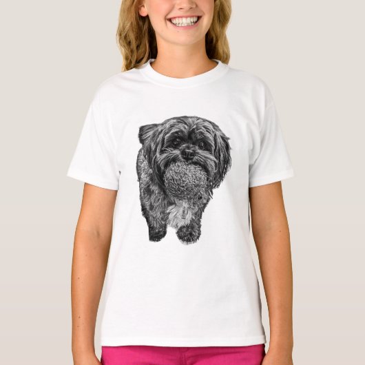 Playful Shih Tzu Ball Art | Dog T-Shirt (Voorkant)