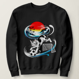 Playful Soccer Cat Women's - For Cat Lovers Trui
