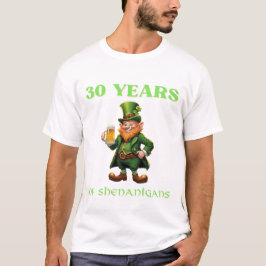 Playful St. Patrick's 30th Birthday Flirty Thirty T-shirt
