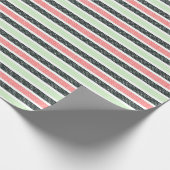 Playful Striped Polka Dot Pattern Cadeaupapier (Hoek)
