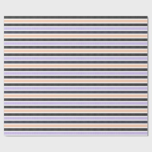 Playful Striped Polka Dot Pattern Cadeaupapier (Vlak)