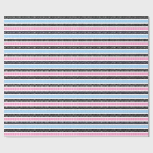 Playful Striped Polka Dot Pattern Cadeaupapier (Vlak)