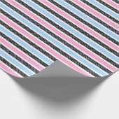 Playful Striped Polka Dot Pattern Cadeaupapier (Hoek)