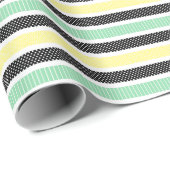 Playful Striped Polka Dot Pattern Cadeaupapier (Rol Hoek)