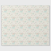 Playful Sweet and Three Kids Birthday  Cadeaupapier (Vlak)