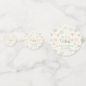 Playful Sweet and Three Kids Birthday  Confetti (Achterkanten)