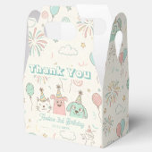 Playful Sweet and Three Kids Birthday Favor Box Bedankdoosjes (Geopend)