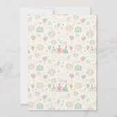 Playful Sweet and Three Kids Birthday Invitation (Achterkant)