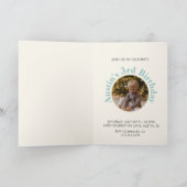 Playful Sweet, Three Kid Photo Birthday Invitation (Binnen)