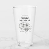 Playful Thread Tango — Two Kittens at Play T-Shirt Glas (Voorkant)