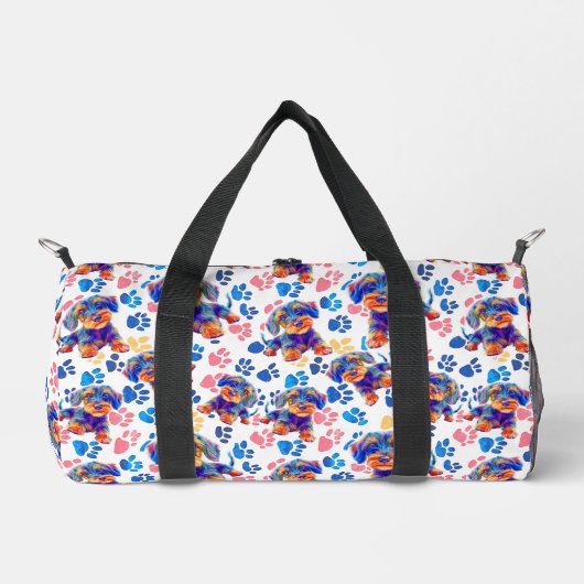 Playful travel bag for your dog. coloured  plunjezak (Voorkant)