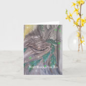 Playful tree spirit blessings card kaart (Gele Bloem)