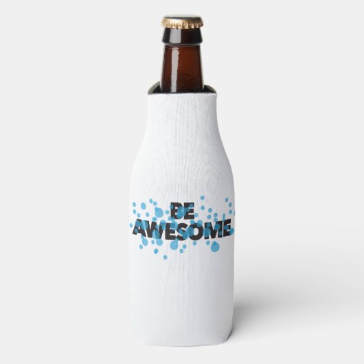 Playful, trillend, bold, modern design Be Awesome Flesjeskoeler (Fles Voorkant)