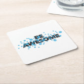 Playful, trillend, bold, modern design Be Awesome Kartonnen Onderzetters (Schuin)