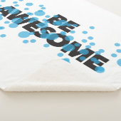 Playful, trillend, bold, modern design Be Awesome Sherpa Deken (3/4)