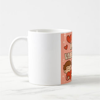 Playful Valentine's Day Mug – Cartoon Couple & Hea Koffiemok