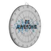 Playful, vibrant, bold, modern design Be Awesome Dartbord (Voorkant Links)