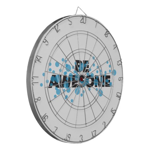 Playful, vibrant, bold, modern design Be Awesome Dartbord (Voorkant Links)