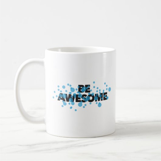 Playful, vibrant, bold, modern design Be Awesome Koffiemok (Links)