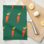 Playful Watercolor Carrot Theedoek (Quarter Fold)