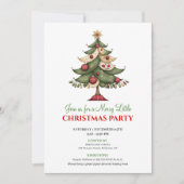 Playful whimsical Christmas tree event invitation Kaart (Voorkant)