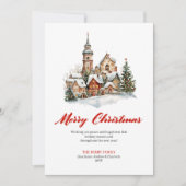 Playful Winter Scene Christmas Greeting Card Feestdagenkaart (Voorkant)