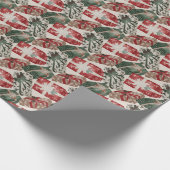 Playful Wrapped Presents Red Green Wrapping Paper Cadeaupapier (Hoek)
