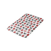 Playful XO & Red Lips Modern Love Pattern Badmat (Gekanteld)