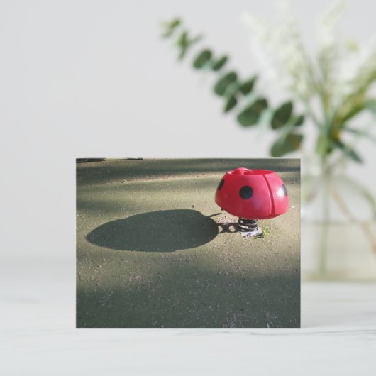 Playground for Children 30 Ladybug rocking PostC Briefkaart (Staand voorkant)
