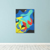 Playground of Colored Shapes Canvas Print (Insitu (Houten vloer))