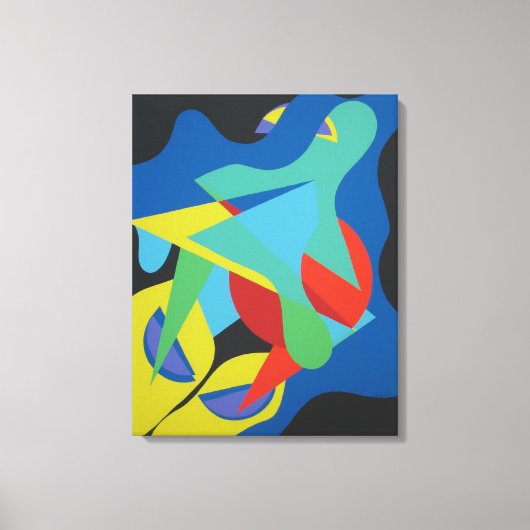 Playground of Colored Shapes Canvas Print (Voorkant)