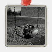 Playground Tyrannosaurus TREX Dinosaur Funny Metalen Ornament (Voorkant)