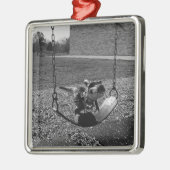 Playground Tyrannosaurus TREX Dinosaur Funny Metalen Ornament (Links)