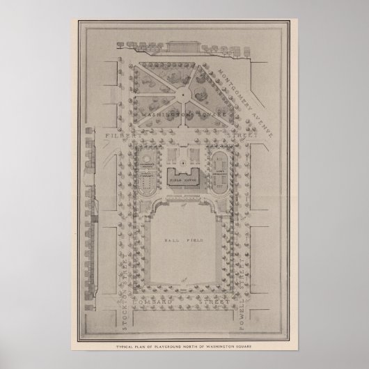 Playground, Washington Square, San Francisco Poster (Voorkant)