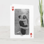 Playing Card Couple Photo Love Valentine's Day Feestdagen Kaart (Achterkant)