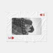 Playing Card Couple Photo Romantic Love Heart Gift Fleece Deken (Voorkant (Horizontaal))