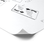 Playing Cards 1972 Patent Art White Paper Poster (Hoek)