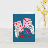 Playing Cards 67 Valentine Skeleton Hand Six Seven Kaart (Gele Bloem)