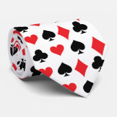 Playing Cards Pattern Poker Night Formal Stropdas (Opgerold)