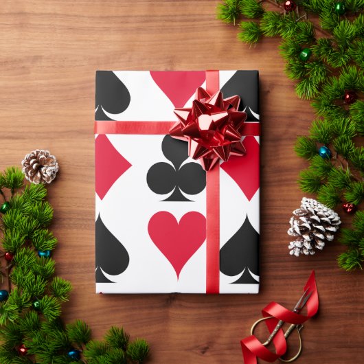 Playing cards symbols pattern cadeaupapier (Feestdagen Geschenken)