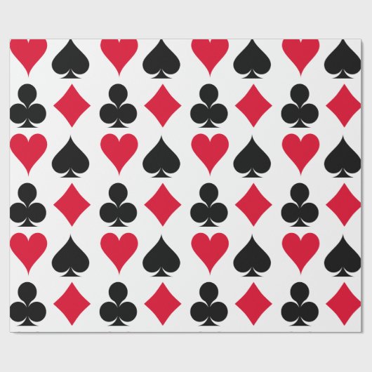 Playing cards symbols pattern cadeaupapier (Vlak)